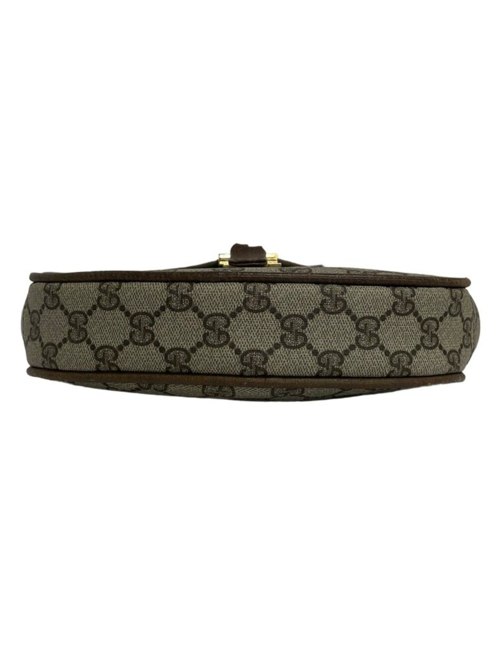 ★SOLD★ Gucci Shoulder Bag Vintage Beige Dark Brown Leather - Picture 5 of 14